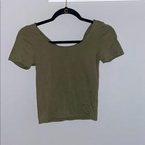 Green Aeropostale cross back top